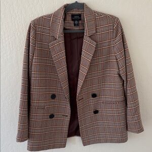 URBAN OUTFITTERS Brown Plaid Blazer